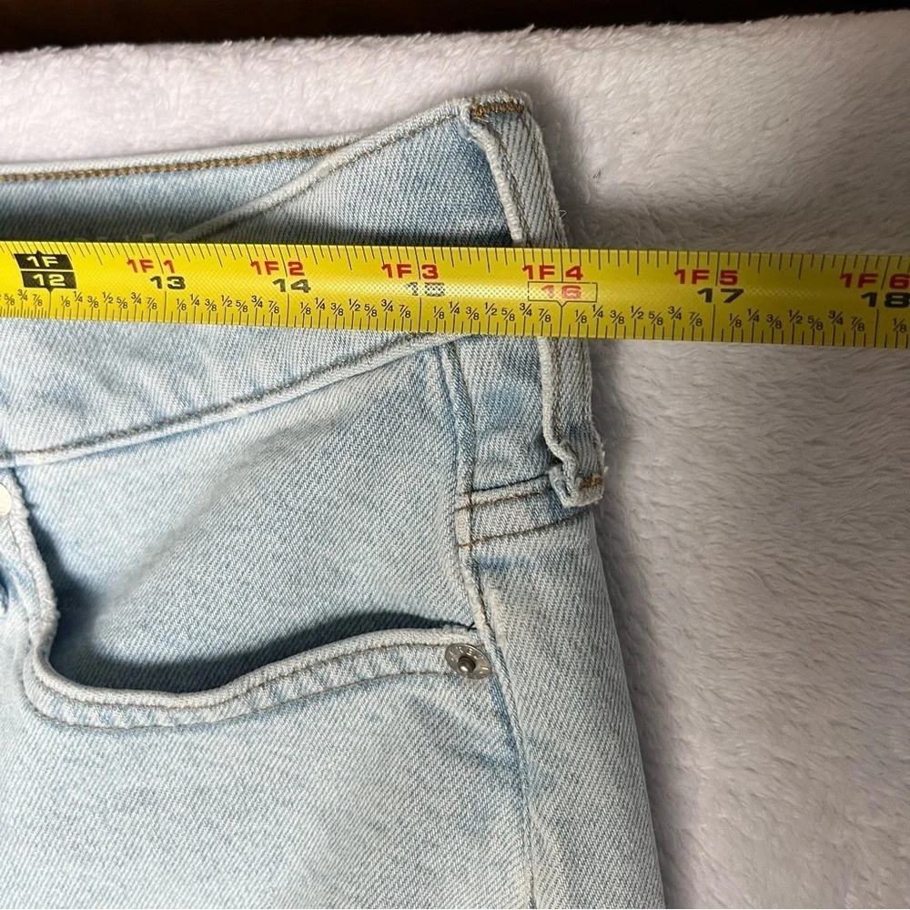 J. Crew Women Sz 30 Jeans Full length Slim Wide Leg Light Blue Wash EUC #BZ751